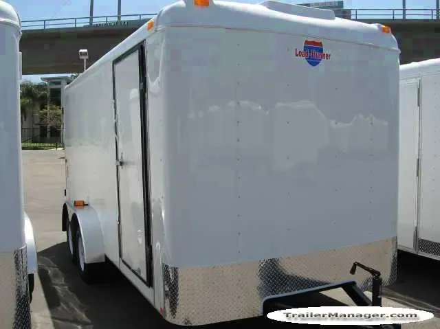 16ft Cargo Trailer WHITE With Double Door