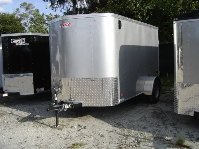 10ft  Single Axle Silver With Double Door