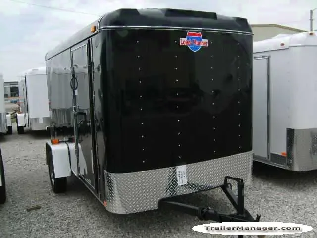 12ft  Single Axle BLACK  With Double Door