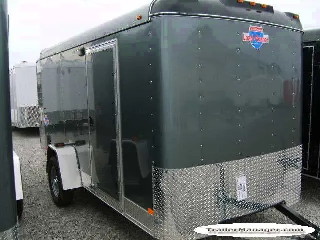 12ft Single Axle CHARCOAL With Double Door