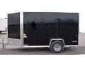 12ft Cargo w/3500lb Axle Black With Double Door