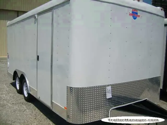 16ft Tandem Axle WHITE With Ramp-Spare Tire