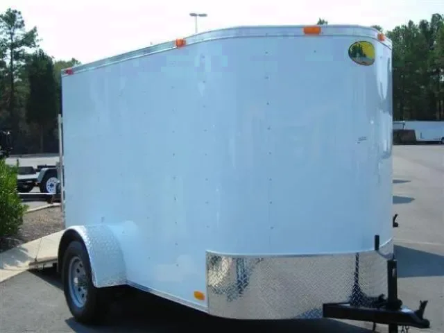 White 8ft Cargo with Rounded V-nose