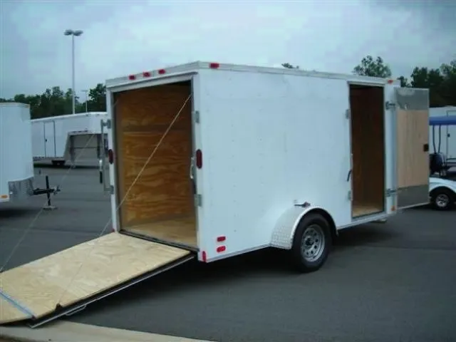 12FT CARGO-WHITE WITH 1-3500LB AXLE