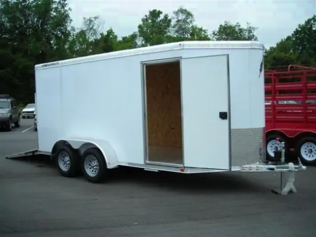 White 12ft All Aluminum with Rear Ramp