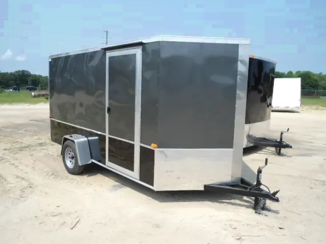 12FT TWO TONED GREY/BLACK CARGO TRAILER