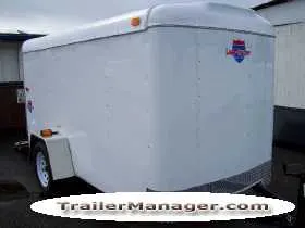 10FT Single Axle WHITE With Ramp SPARE TIRE