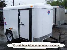 8FT Single Axle WHITE With Ramp