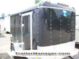 10FT  Single Axle BLACK With Ramp-Spare Tire