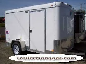 10FT Single Axle WHITE With Ramp with Spare Tire