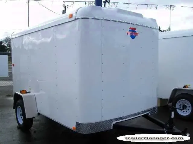10FT Single Axle WHITE With Ramp-Flat Front