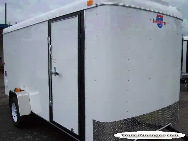 12FT Single Axle WHITE With Ramp-Spare Tire 3500# AXLE
