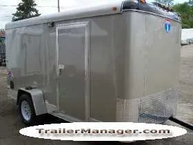 12FT Single Axle Flat Front - CHAMPAGNE With Ramp