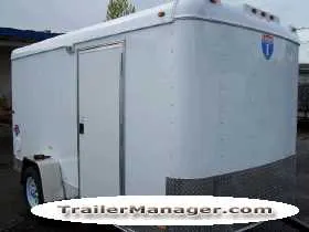 12FT Single Axle White Cargo With Ramp