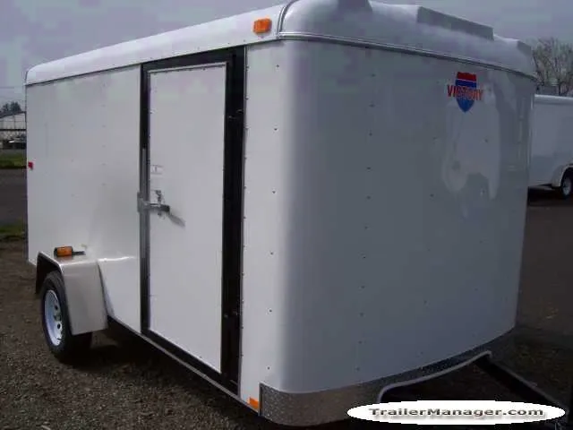 12FT  Single Axle WHITE With Double Door