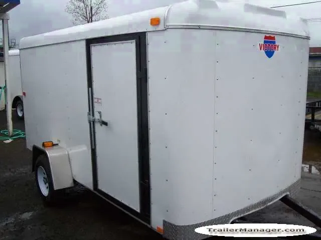 12FT Single Axle WHITE With Double Door