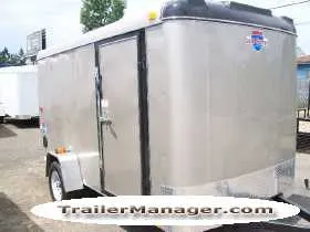 12FT  Single Axle CHAMPAGNE With Ramp-Black Trim