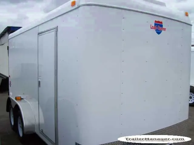 14FT 2-3500lb Axles WHITE With Double Door
