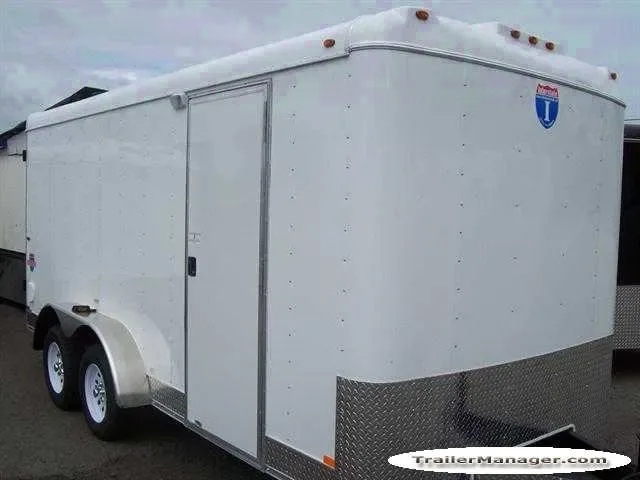 16FT Tandem Axle WHITE  With Double Door, Side Door and More