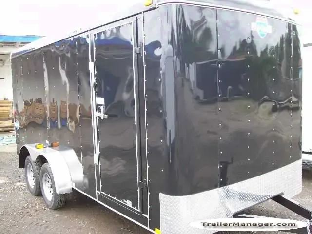 16FT TANDEM AXLE: 2-3500lb Axle BLACK With Ramp