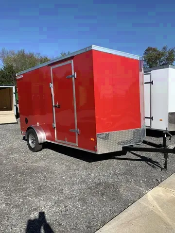 Compact & Bold: 2025 Haulabout 6x12 Red Cargo Trailer - Make an Offer!
