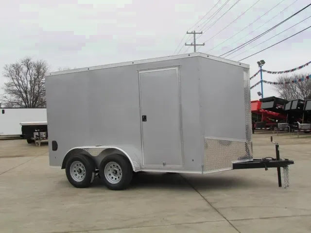 Make an Offer: 2025 6x12 Tandem Axle Enclosed Cargo Trailer - Silver