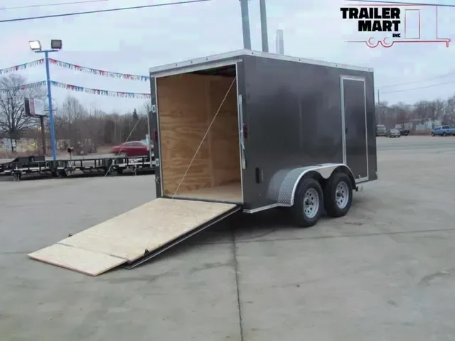 Make an Offer: 2025 6x12 Tandem Axle Enclosed Cargo Trailer - Charcoal