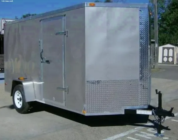 Silver Cargo Trailer 12ft SA w/ Ramp
