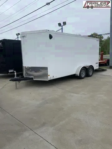 New 2025 7x16 Tandem Axle Enclosed Cargo Trailer - White