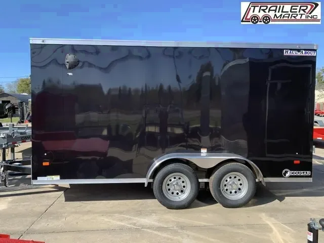 Sleek 2025 Haulabout 7x14 Black Enclosed Cargo Trailer - Offer Welcome!