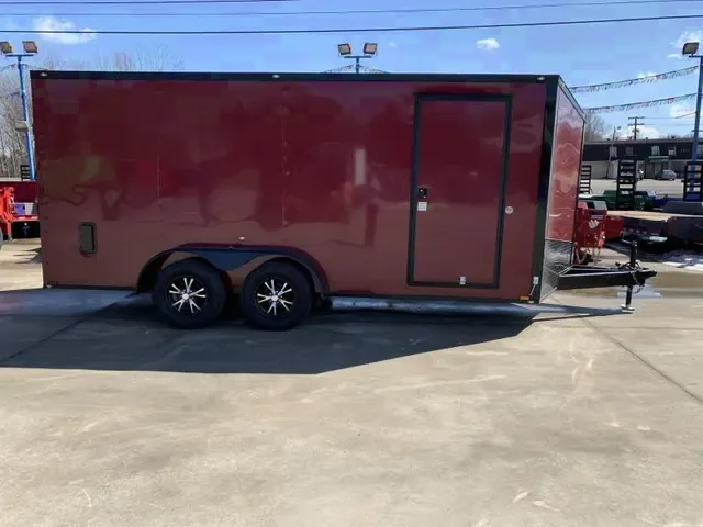 2025 Spartan Cargo 7x16 Tandem Axle Enclosed Trailer - Burgundy