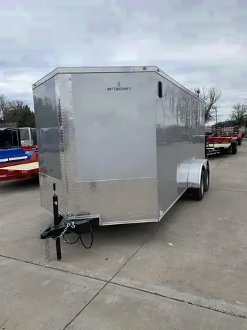New 2025 NationCraft 7x16 Enclosed Cargo Trailer - Silver | Call Today!