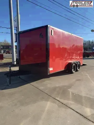Brand New 2025 Red Spartan 7x16 Tandem Axle Enclosed Cargo Trailer - Make an Offer!