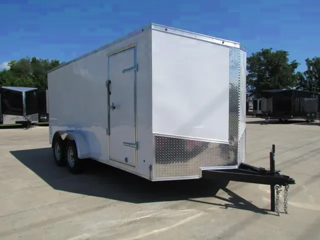 2025 White 7x16 Enclosed Cargo Trailer - Clarksville, TN