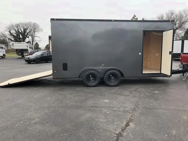 2025 Spartan 7x16x7 TA Charcoal Blackout Enclosed Cargo Trailer - Make an Offer