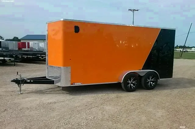 Beautiful 16ft Orange and Black Cargo Trailer