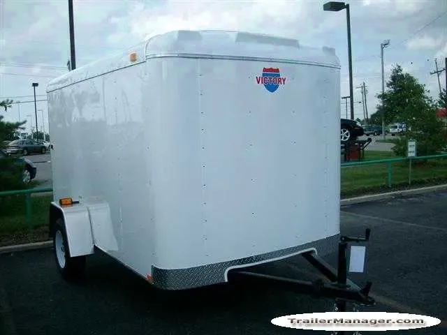 Flat Front White Cargo Trailer 10ft