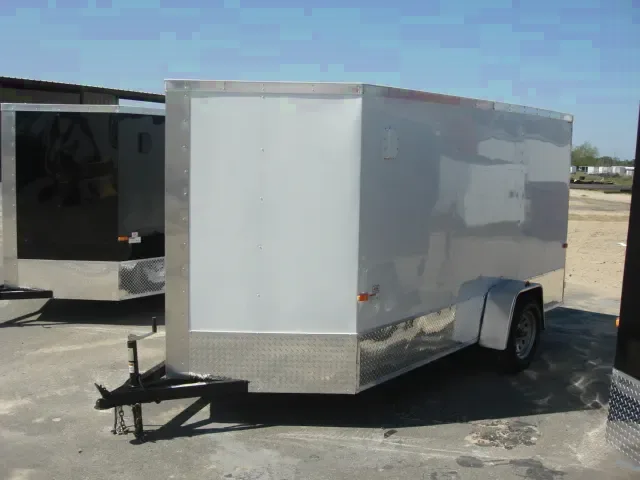 10ft White Cargo Trailer w/Double Rear Door