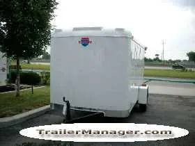 12ft White Cargo Trailer w/Ramp Door
