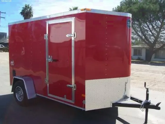 10ft Cargo Trailer  w/Ramp--Red