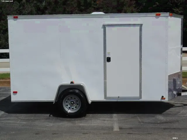 White 12FT Cargo Trailer Single Axle
