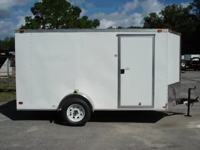 White Enclosed Cargo Trailer 12ft