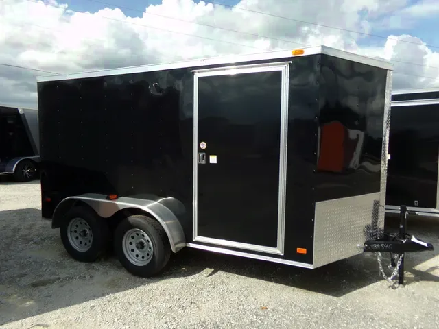 Black 12ft Enclosed Cargo Trailer w Ramp