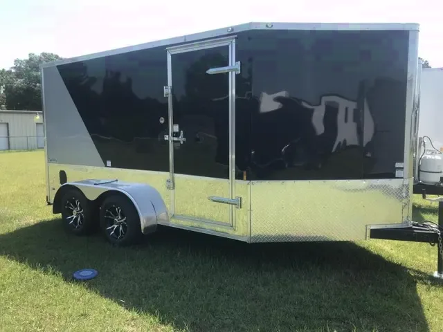 16FT ENCLOSED CARGO  TRAILER-TWO TONED BLACK/GREY