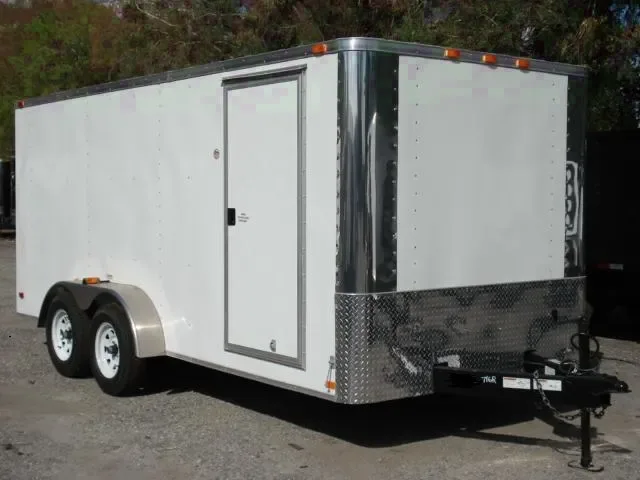16ft ENCLOSED CARGO TRAILER W RAMP DOOR