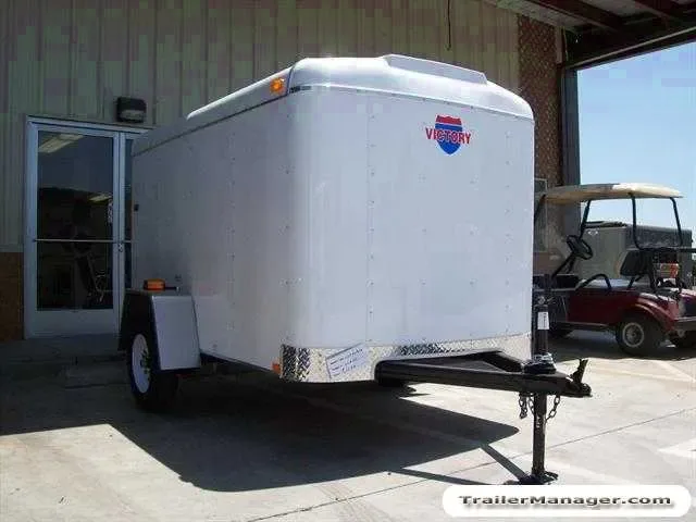 8ft Single Axle WHITE  With Single Door