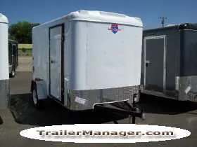 10ft  Single Axle WHITE With Ramp-Flat Front