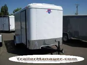 10ft Single Axle WHITE  With Double Door