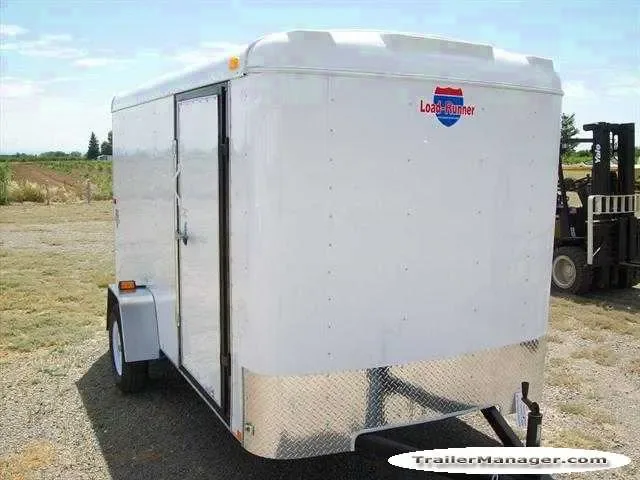 12ft Single Axle WHITE With Ramp-Spare Tire
