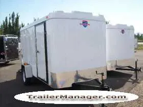 12ft  Single Axle-3500lb WHITE With Ramp